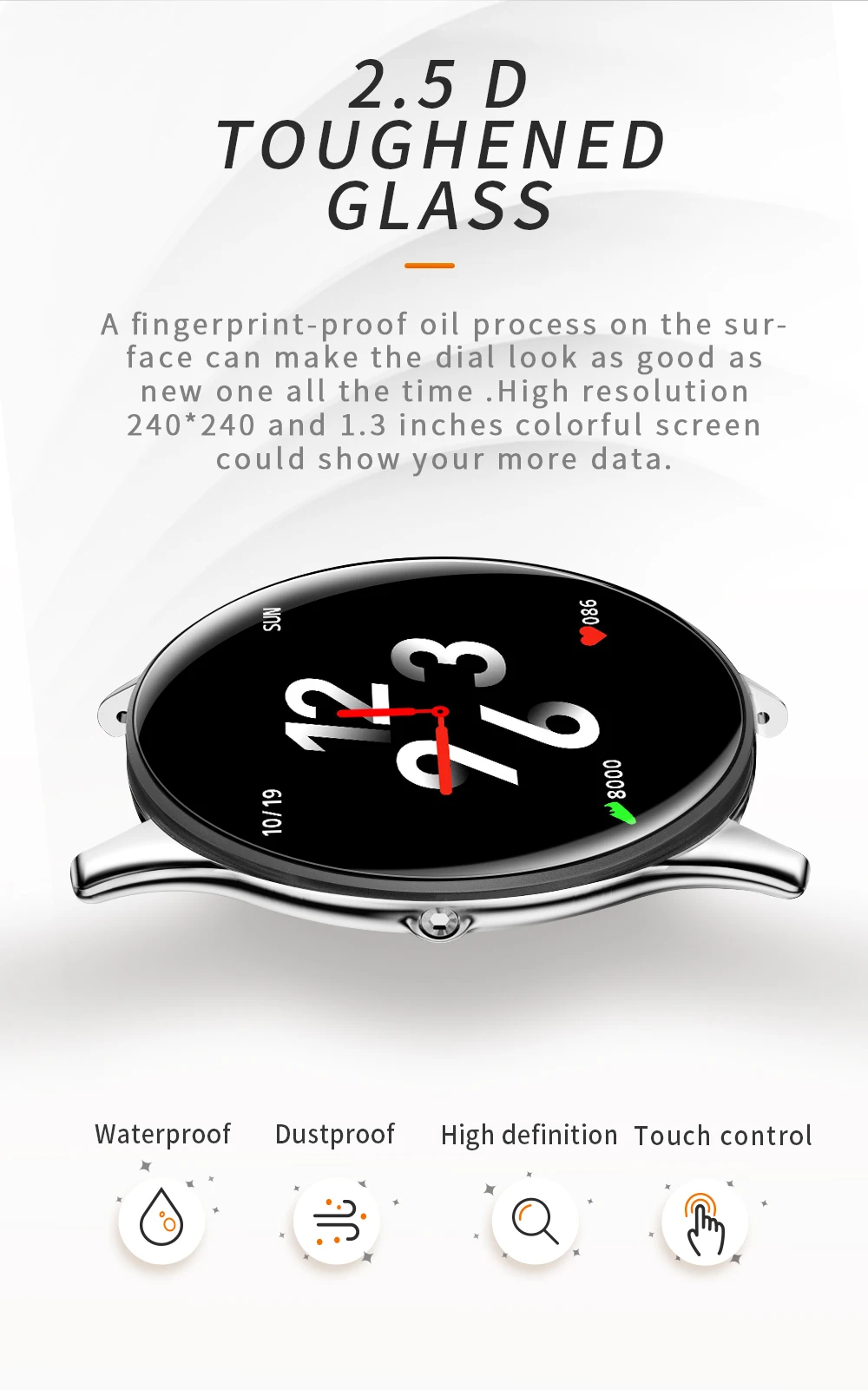 YOCUBY спортивные Смарт-часы для мужчин IP68 Водонепроницаемый полноэкранный фитнес-трекер монитор сердечного ритма черный смарт-браслет SN58