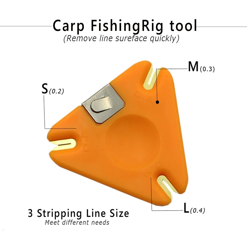 1PC Carp Fishing Coated Braid Hooklink Line Stripper Leader Skin Line Cutter Feeder Carp Rig Stripping Tools Orange Green