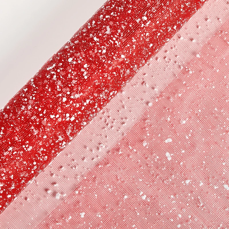 Scrapbook Paper 1M Snow Point Net Yarn Wrapping Paper Wedding Party Valentine's Day Gift Box Craft DIY Flowers Decorative