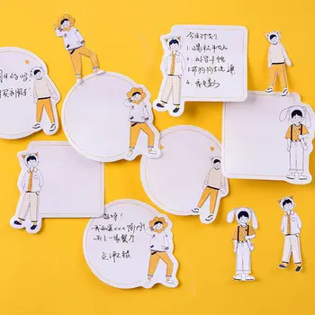

Cute Kawaii Orange girl Student Leave a Message Memo pad Planner Sticky notes Paper sticker Bookmark School Office Supply