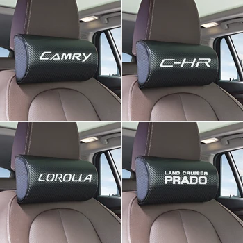 

for Toyota corolla chr camry prado land cruiser rav4 yaris prius car neck pillows both side pu leather single headrest 1pcs
