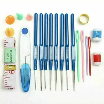 

Magic Suit 52-Piece Set With 16 Sizes Df Crochet Hook Weave Knitting Needles DIY Sewing Tools