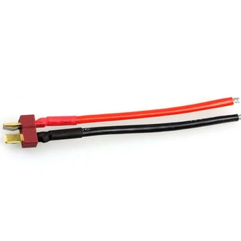 

Lithium battery cable T plug connector male head with 10cm 14 AWG soft silicone wire, used for electric scooter