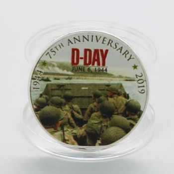 

D-DAY Silver Coin 75th anniversary of Normandy landing Commemorative Coins