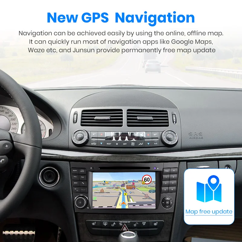 Sale Junsun for Mercedes Benz E-class W211 E300 CLS/W219 Car Multimedia Player Radio GPS 2 din DVD 4G+64G Android 9.0 carplay DSP 4