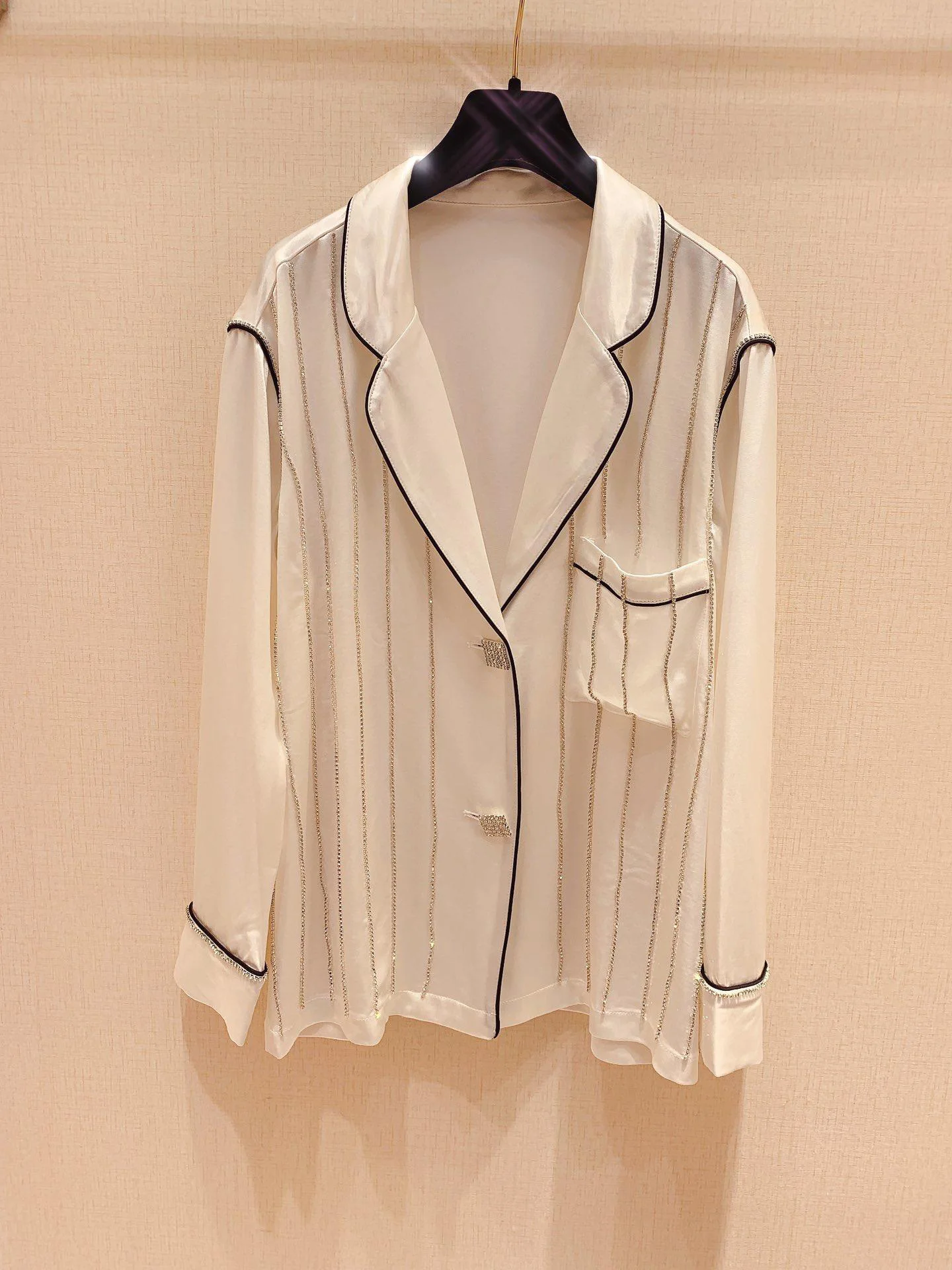 new ladies fashion long sleeve sexy diamond shirt 0906