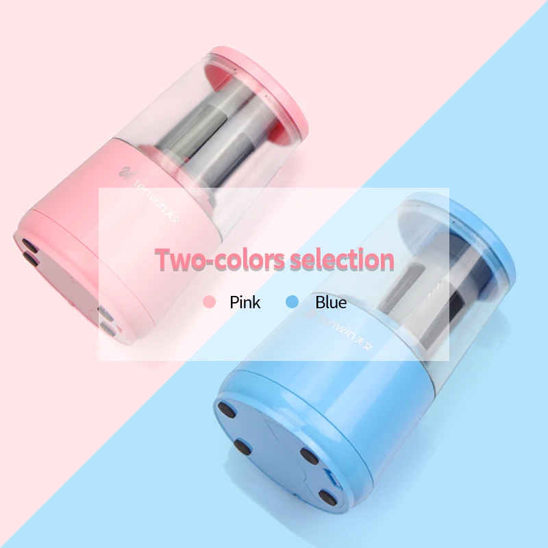 Tenwin 8020 Electric Auto Pencil Sharpener Colored Pencil Sharpener Stationery Battery/Pluggable Charge Powered Student Supplies