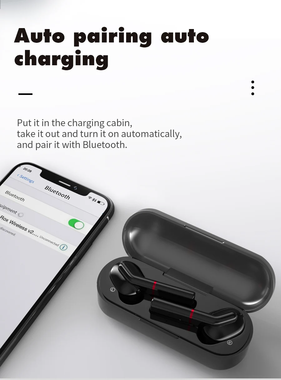 HANTOPER TWS True беспроводной Bluetooth 5,0 наушники шумоподавление гарнитура громкой связи с микрофоном стерео бас наушники для всех телефонов