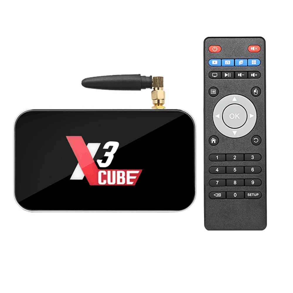 ТВ-приставка X3 PRO X3 cube Amlogic S905X3 Android 9,0 2 ГБ 4 ГБ DDR4 16 ГБ 32 ГБ rom 2,4G 5G WiFi 1000M LAN Bluetooth 4K HD телеприставка