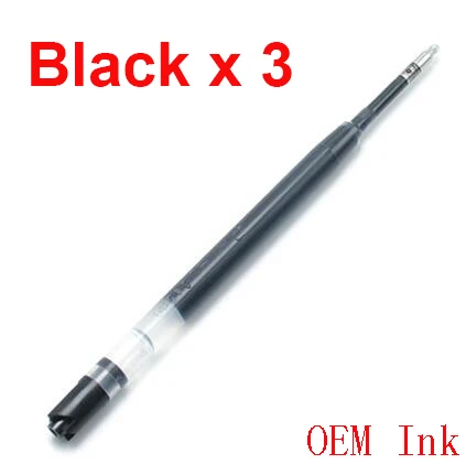 Новинка,, Xiaomi Mijia, умная металлическая ручка, 9,5 мм, ручка для подписи, PREMEC, гладкая, швейцарская, черная, запасная, прочная ручка - Цвет: 3pcs black ink