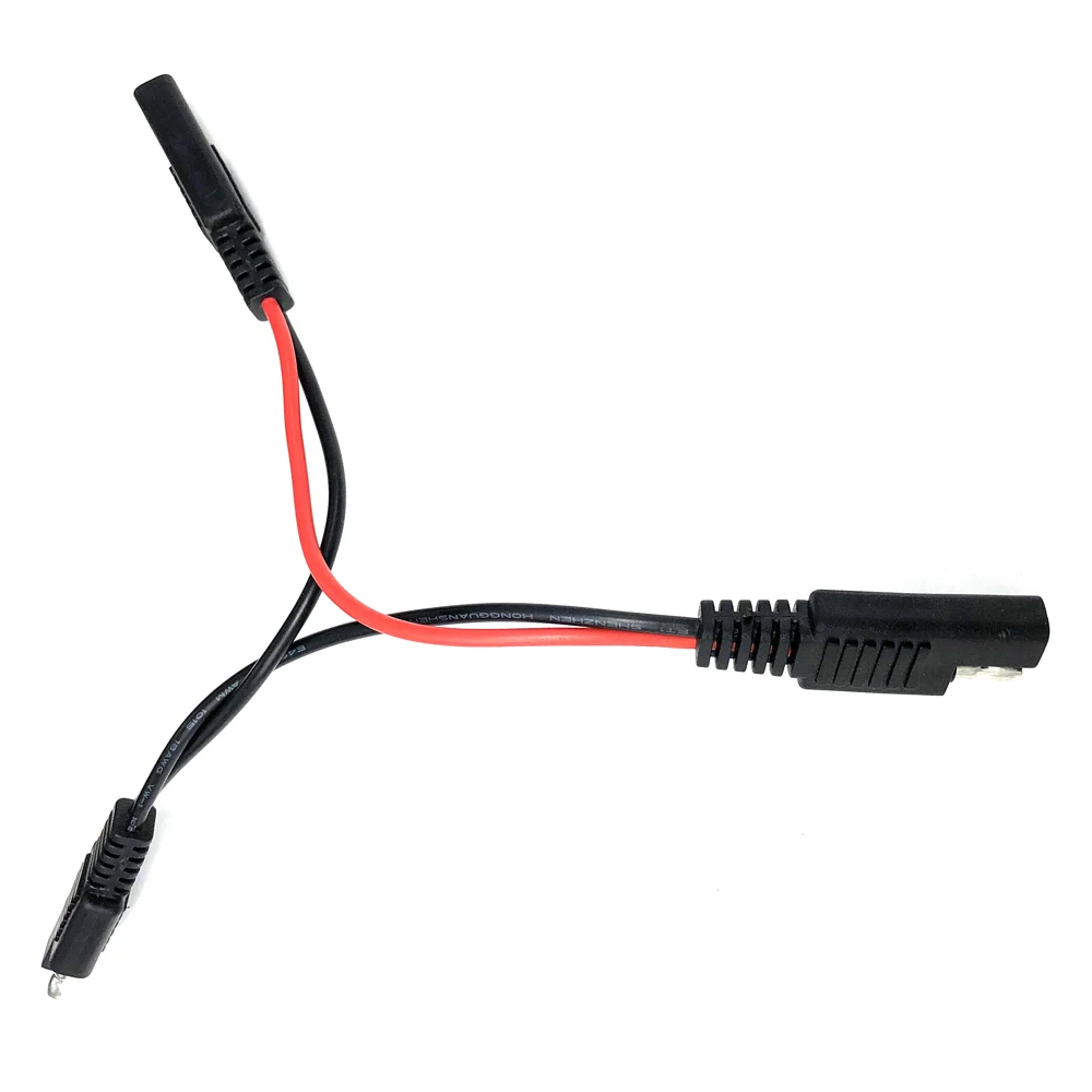 18AWG горячая солнечная батарея вилка sae 1 до 2 жгут "сделай сам" для наращивания линии Соединительный кабель 20 см DC мощность Автомобильный удлинитель