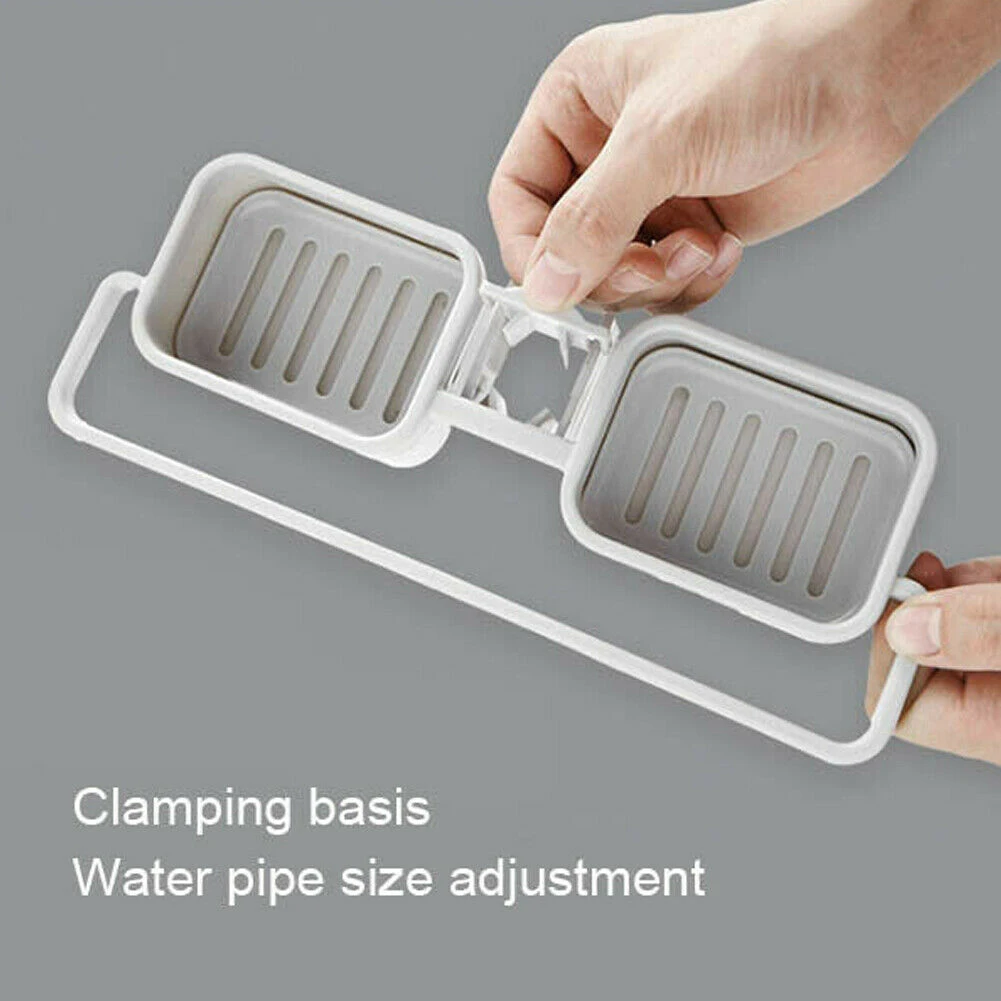 Kitchen Sink Faucet Sponge Soap Cloth Drain Rack Storage Organizer Shelf Holder Kitchen Accessories Kitchen Gadgets