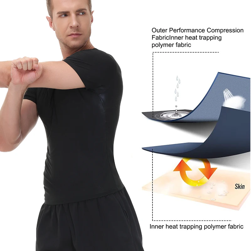 Mens Sauna Suit Sweat Slimming Trimmer Shirt Fitness Corset Workout Body Shaper Waist Trainer Belly Shapewear Slim Ultra Light