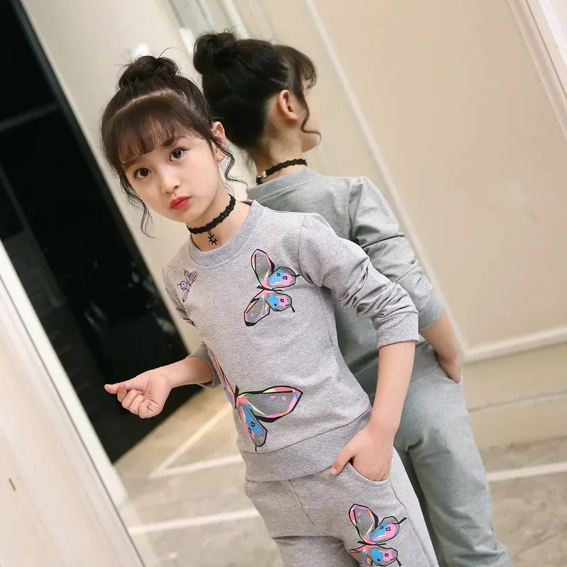 Girls Clothing Sets Autumn Winter Kids Long Sleeve Sweatshirts+Pants Suit  Girl Outewear Children Clothes Set 5 7 8 9 10 12 Years