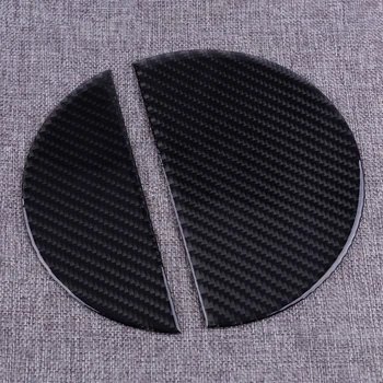 

DWCX 2Pcs Carbon Fiber Black Epoxy Car Gas Oil Fuel Tank Cover Cap Trim Fit For Ford Mustang 2015 2016 2017 2018 2019