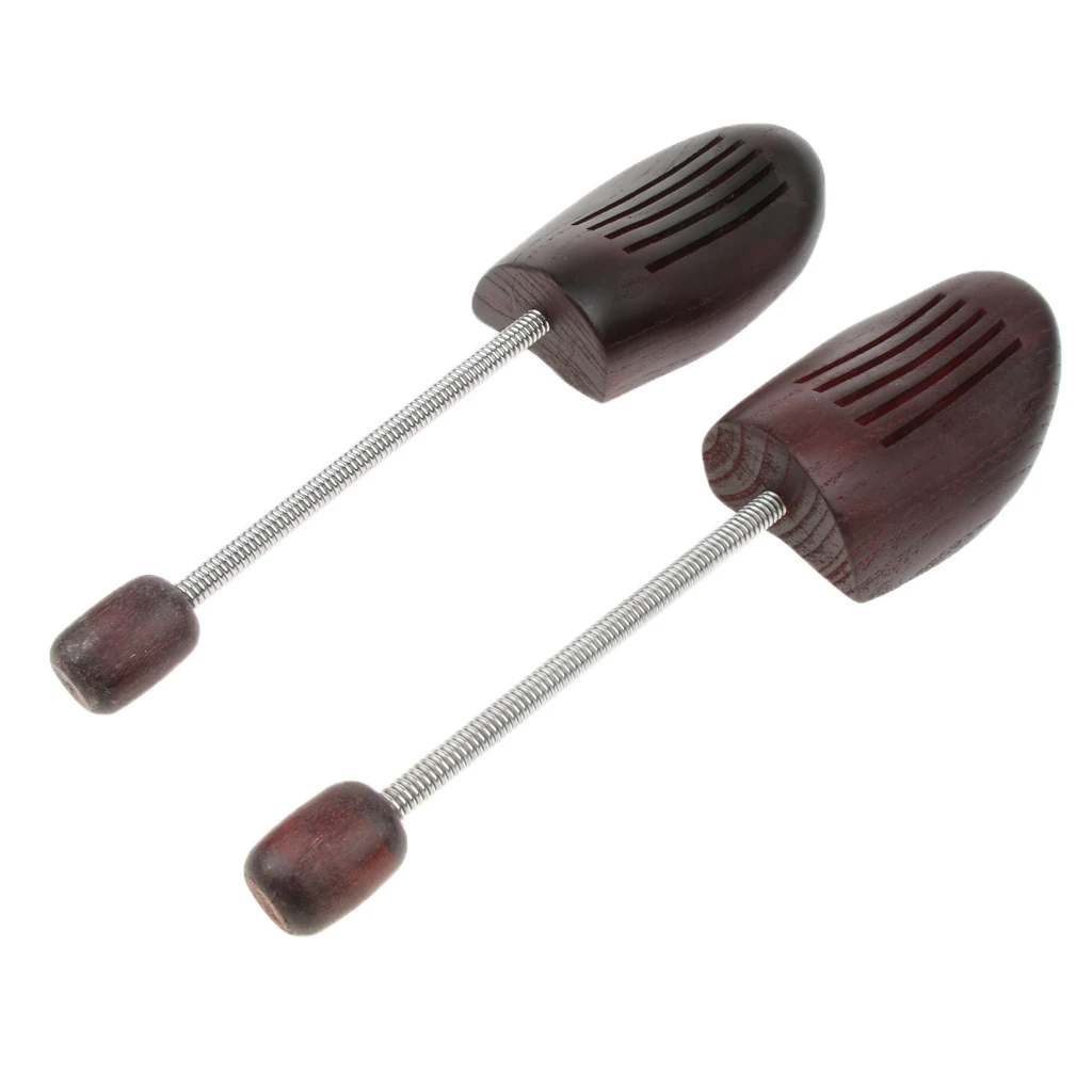 Elastic Spring Adjustable Wooden Shoe Tree Stretcher Keeper Unisex Shoe Care