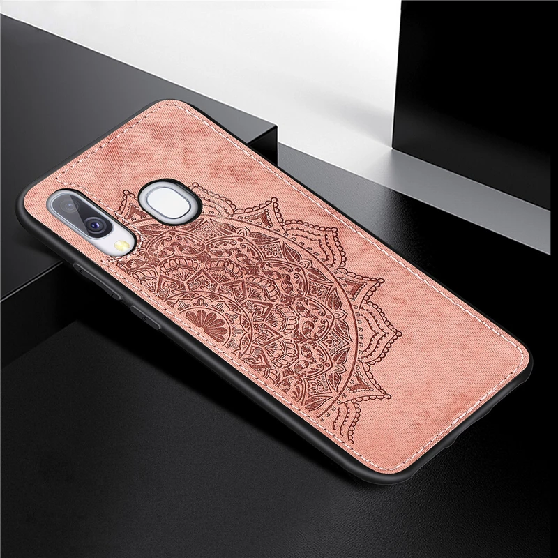 Pink Чехол для samsung Galaxy A40, чехол для samsung A40, чехол для samsung Galaxy A40 A405F, бампер, окрашенный 3D, тиснение, матовый чехол - Цвет: Pink