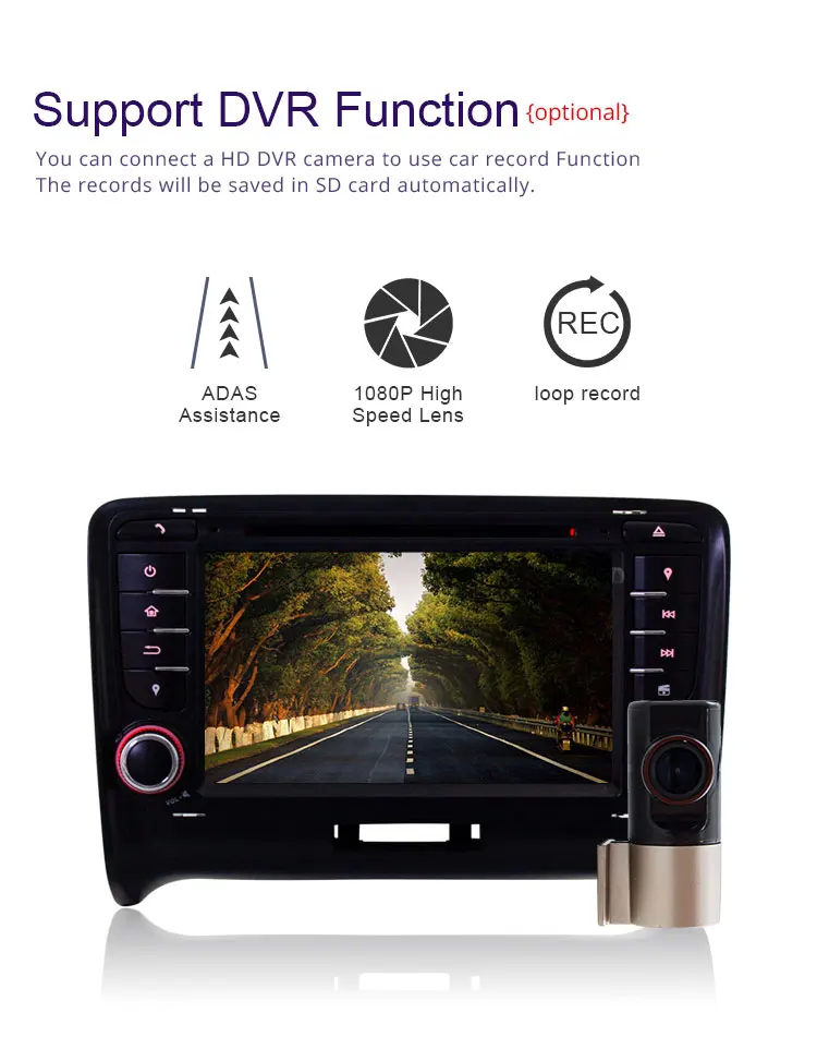 TOPBSNA Android 9,0 Восьмиядерный автомобильный dvd-плеер для Audi TT MK2 8J 2006-2012 gps Navi 2 Din Автомобильный Радио стерео автомобильный RDS ips SD