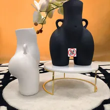 Creativity Human Vase Resin Butt Nude Handicraft Furnishings Handmade Modern Home Decoration Flower Arrangement Flower Vases