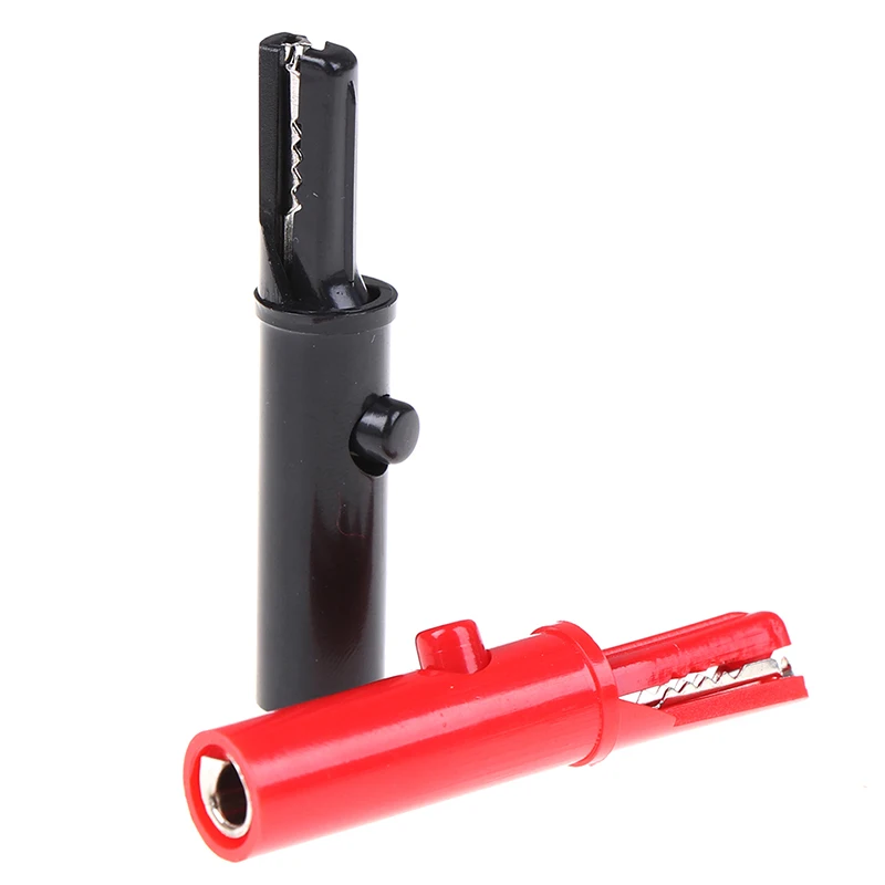 2Pcs Insulation alligator clip Push Button Type Full Protective Alligator Clip For Professional Multimeter