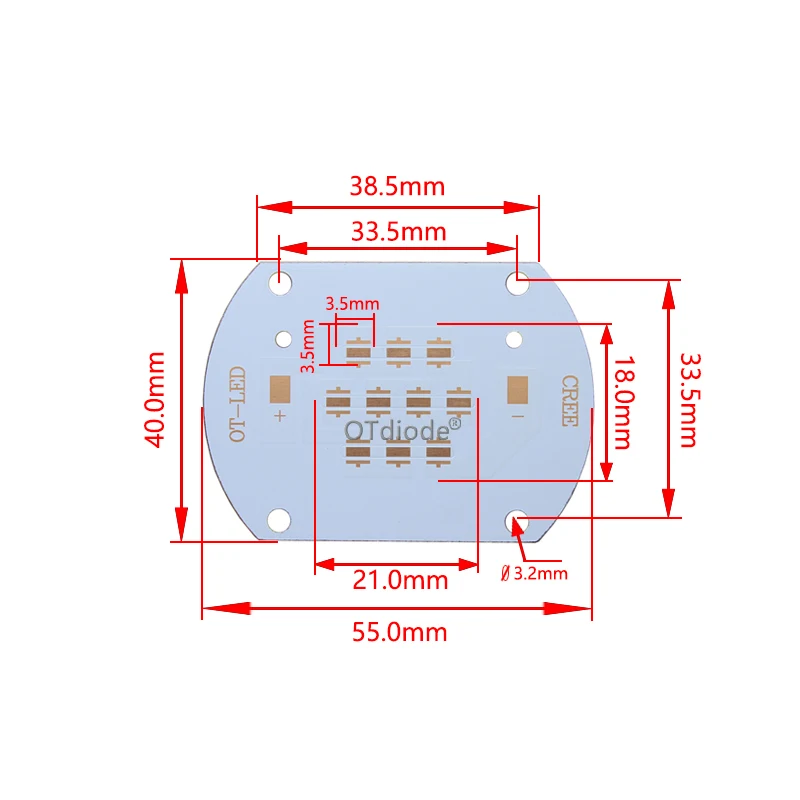 Cree xpe xpg xte 3535 медная печатная плата XML2 T6 XHP50-5050 серии Led радиатор Тепловая разделительная лампа лаза может использоваться для 10 Вт-100 Вт