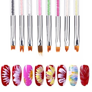 

8Pcs Nail Art Brushes Set Double Ended Nail Dotting Drawing Pens Nail Art Liner Brushes For Gel Polish