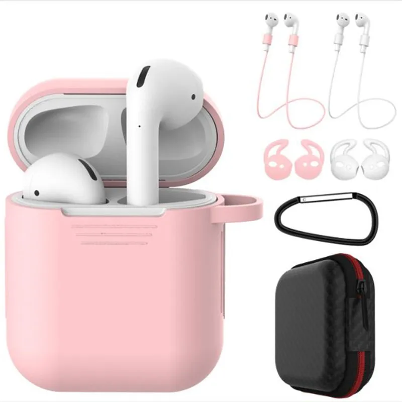 Простой 5 в 1 Аксессуары для AirPods чехол AirPod роскошный Etui защита от пыли силиконовый Чехол Air Pods для Apple AirPods 2 Чехол