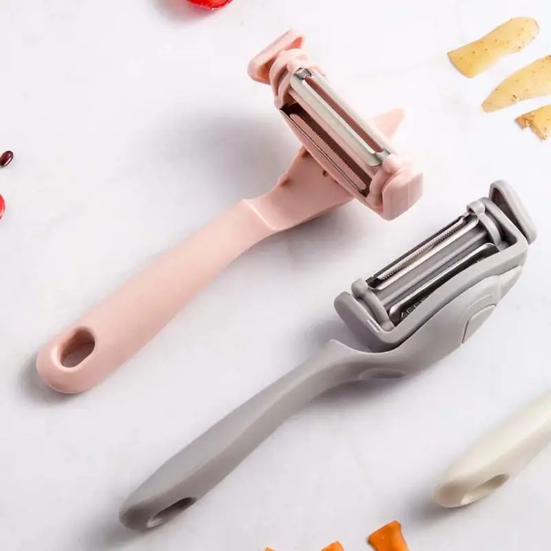 

1PC 3 In 1 Multifunctional Kitchen Stainless Steel Rotary Peeler Peelers With Handle