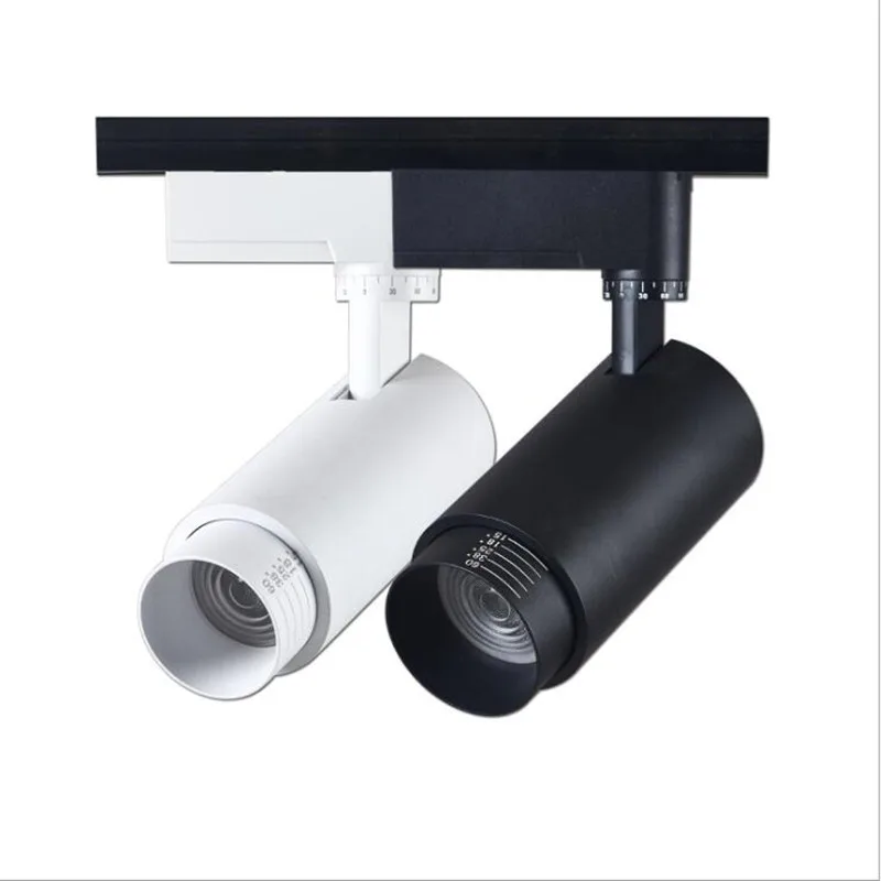 1pcs 12w 20w 30w Modern Zoom Led Track Lights Adjust Bean Angle Tack