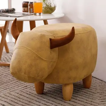 

Fashion Creative Calf Animal Shoe Stand, Solid Wood Sofa Stand, Household Foot Stand, Low Stool, Small Wood Stand