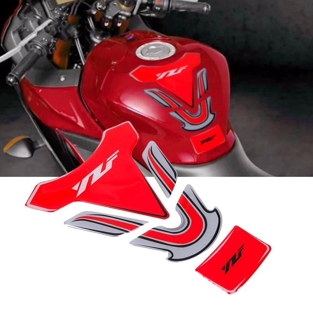 Для Yamaha YZF R1 R3 R6 R1M R15 R25 R25 A YZFR1 YZFR3 Танк pad стикеры Duke390 Tankpads 3D защитная наклейка эмблема двигатель