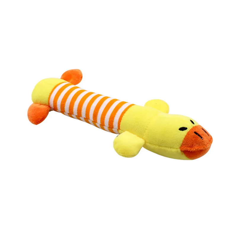Новые игрушки для домашних собак жевательная игрушка-пищалка для щенков плюшевые игрушки звуковая утка свинка и игрушечный слон товары для домашних питомцев, игрушка для собак аксессуары - Цвет: Цвет: желтый