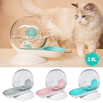

2.8L Automatic Cat Water Dispenser Dog Cats Water Bowl Pets Large Drinking Feeder Puppy Cat Drink Dispenser with Filter