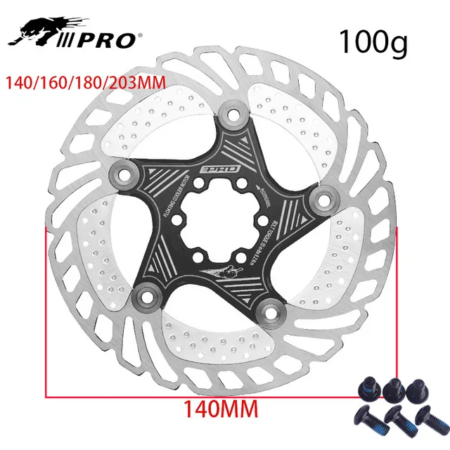 Rotori Freno Disco Bici Zoom 160/180/203mm &ndash; 6 Bulloni Per Montaggio Centrale, Per MTB E Road