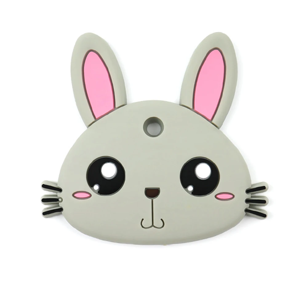 Мягкий силиконовый детский чувствительный Прорезыватель с мультяшным Кроликом, жевательные массажные игрушки для кормления