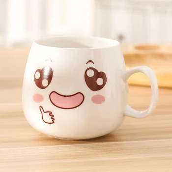 

Kawaii Creative Mug Cute Cartoon Ceramic Lid Couple Water Coffee Mug Cup Milk Girl Handle Home Tazas De Cafe Drinkware AD50MC