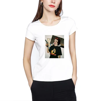 

Lus Los New Funny Snow White cartoon series Harajuku T Shirt O-Neck cotton T-Shirt Casual Short Sleeve Tshirt Streetwear