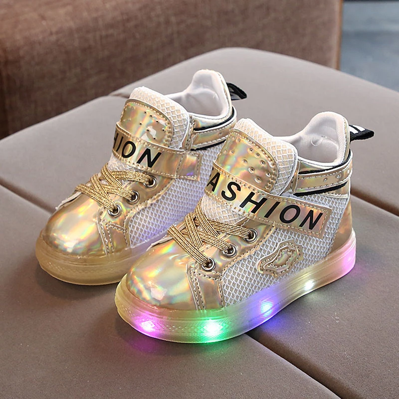 gold tennis shoes for boys