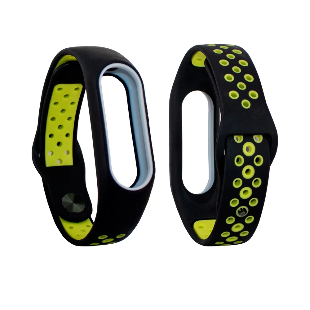 Дышащие сменные спортивные силиконовые часы браслет ремешок для Xiaomi Mi Band 2