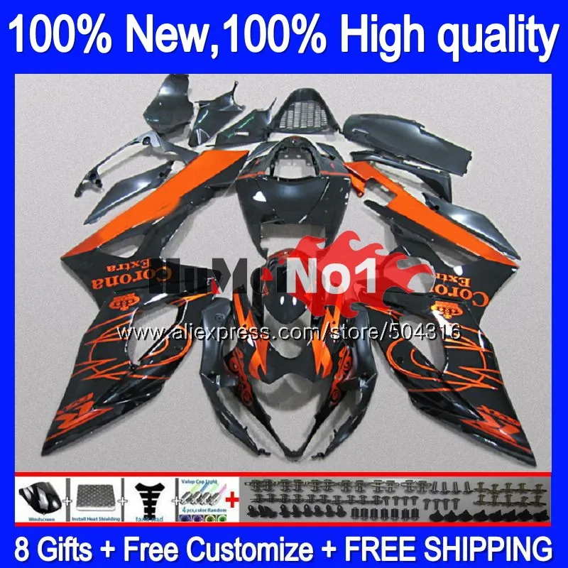 Комбинезоны для SUZUKI GSX R1000 GSXR-1000 2005 2006 Оранжевый CORONA 21MC. 85 GSX-R1000 GSXR 1000 1000CC 05 K5 GSXR1000 05 06 обтекатель
