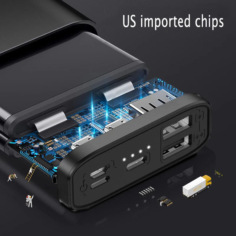 SOODOO power Bank для Xiaomi Mini Pover Bank 10000 мАч портативная внешняя батарея для телефона зарядное устройство для iPhone X huawei P20 PoverBank