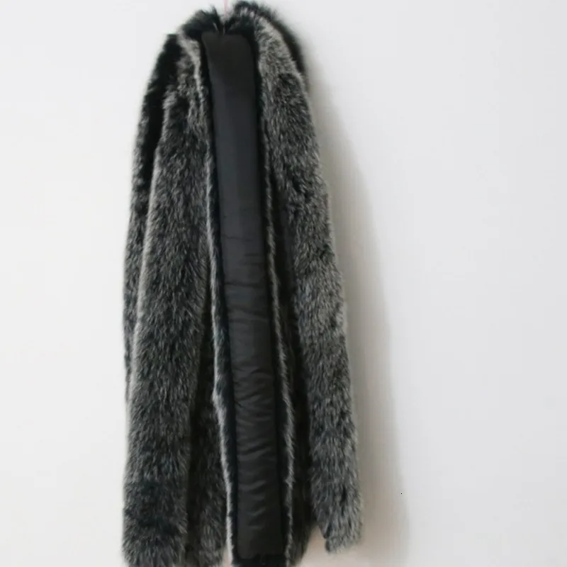 Fox Fur Trim Winter Warm 75cm Length Genuine Fur Clothes Accessory Coat Sweater Collar Scarf Women Children