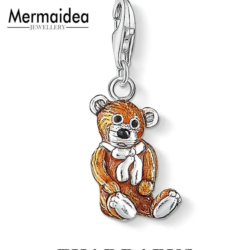 Бесплатная доставка милые Подвески в виде мишки тедди животные Европейские
