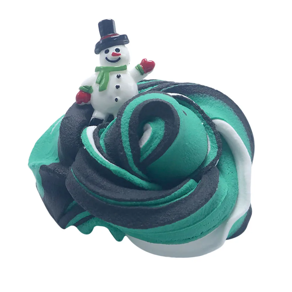 60 мл грязевая глина Xmas Fluffy Floam Slime Mud мягкая ароматическая игрушка для снятия стресса для детей рождественские подарки для взрослых G1023