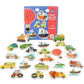 

Children Large Matching Puzzle Games Early Learning Card Jigsaw Puzzle Toys for Children Kids Educational Toys Gift Boy