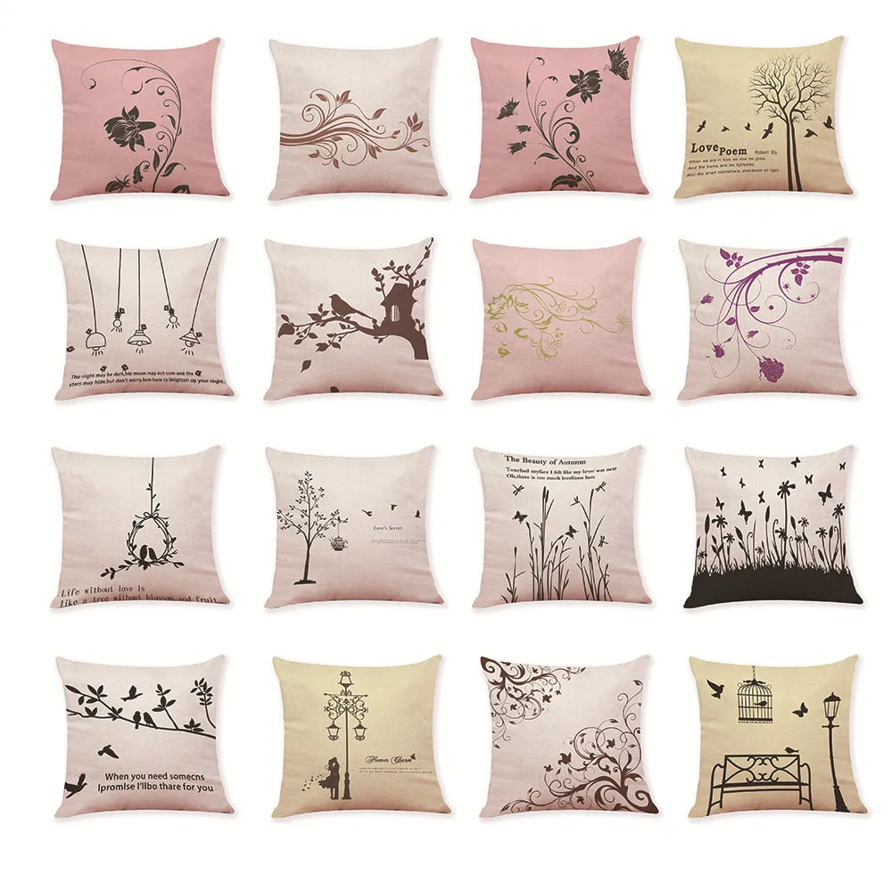 Ouneed Подушка Чехол 45*45 Home Decor Чехлы простой стиль Подушка Чехол цветы наволочки