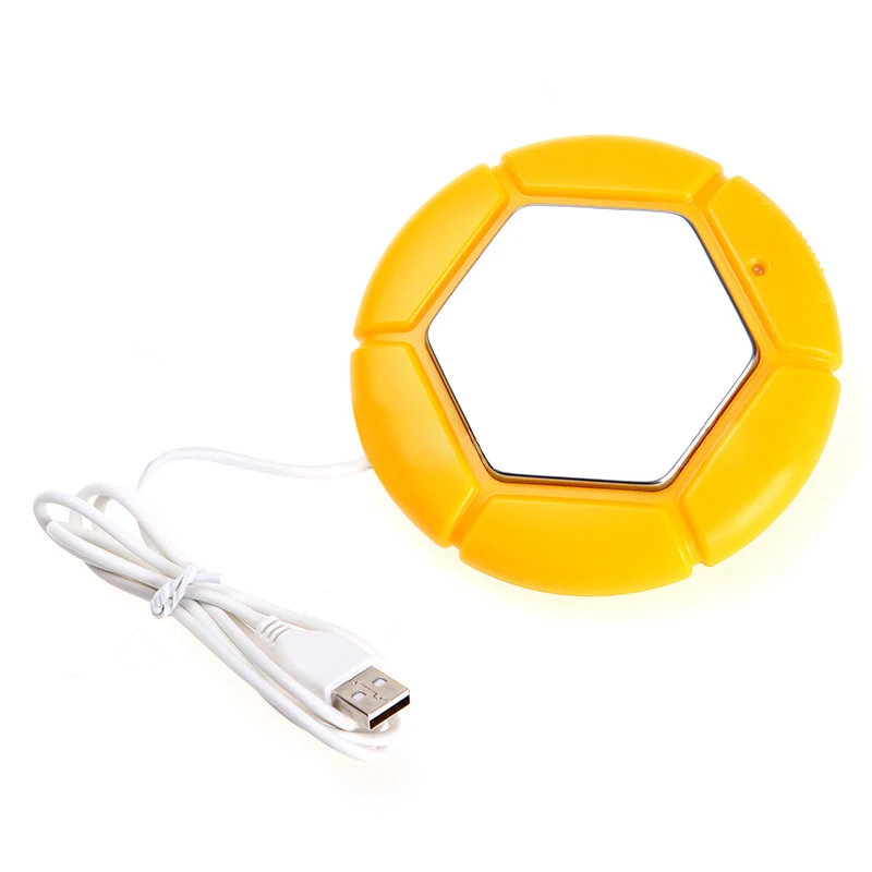 Электрический подогреватель чашек USB подогреватель чашек нагреватель кружки для напитков коврик сохраняет напиток теплый нагреватель кружки подставка - Цвет: YELLOW