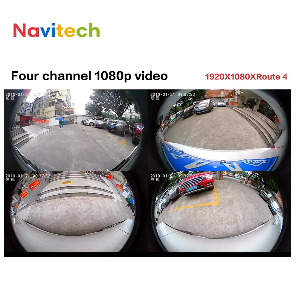 Navitech AHD 1080P 3D 360 Degree Bird View Panorama System Cameras Car Parking Surround View Video Recorder DVR