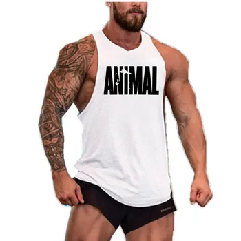 Animal Brand Fitness Clothing Bodybuilding Stringer Tank Top Men Sportwear Shirt Muscle Vests Cotton Singlets Tops Running Vest 2