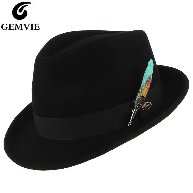 GEMVIE 2019 новая осенне зимняя мужская женская шляпа из 100% шерсти Толстая теплая